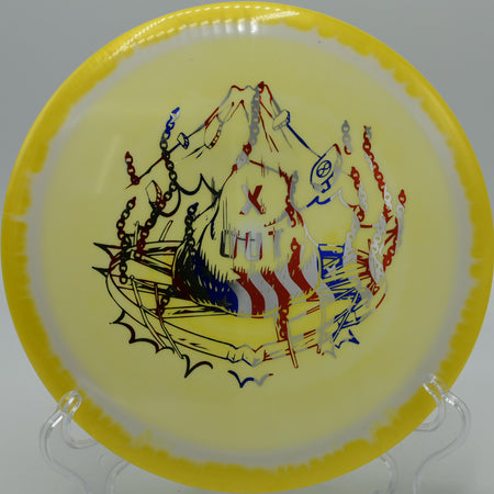 Halo S-Blend Roman holding a strong line on Hole 7 at Cedar Hill Disc Golf Course, Nashville, Tennessee.
