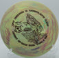 Innova XT Galactic Polecat floating with no fade on Hole 11 at Rock Ridge Disc Golf Course, Pittsboro, North Carolina.
