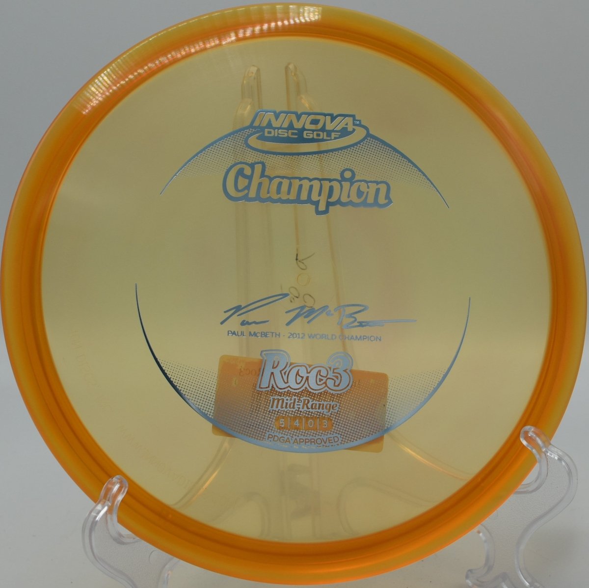 Discraft 1x McBeth Roc3 midrange favored in Florida with nationwide shipping for controlled glide approaches