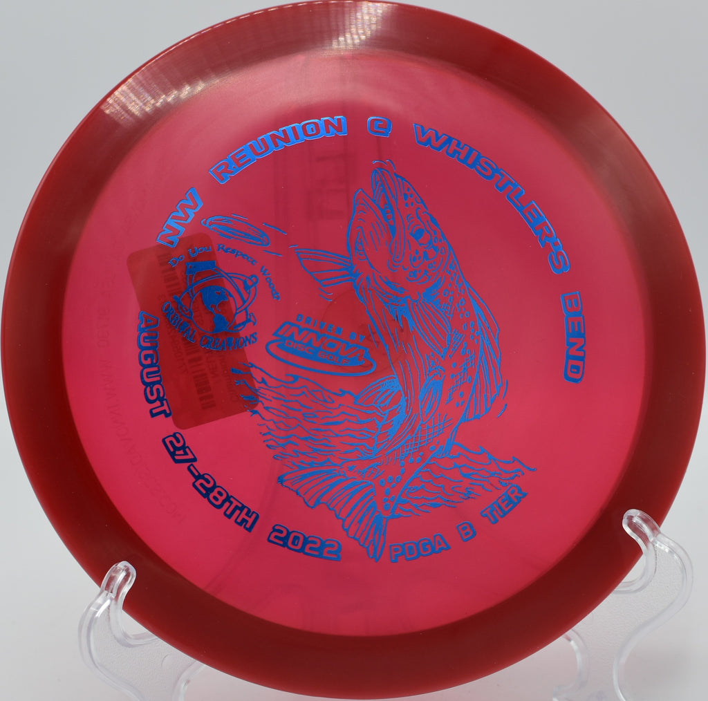 Innova Champion Eagle battling a crosswind with a stable flight on Hole 10 at Cedar Hill Disc Golf Course, Nashville, Tennessee.
