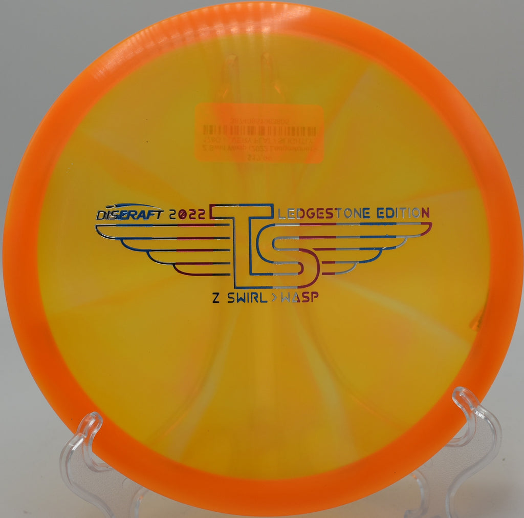 Discraft Z Wasp finishing with a smooth fade on Hole 14 at Blue Ribbon Pines Disc Golf Course, East Bethel, Minnesota.
