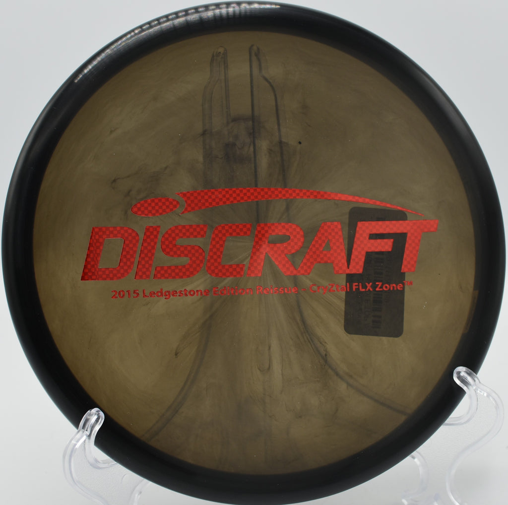 CryZtal FLX Zone fading hard into the basket on Hole 5 at Rock Ridge Disc Golf Course, Pittsboro, North Carolina.
