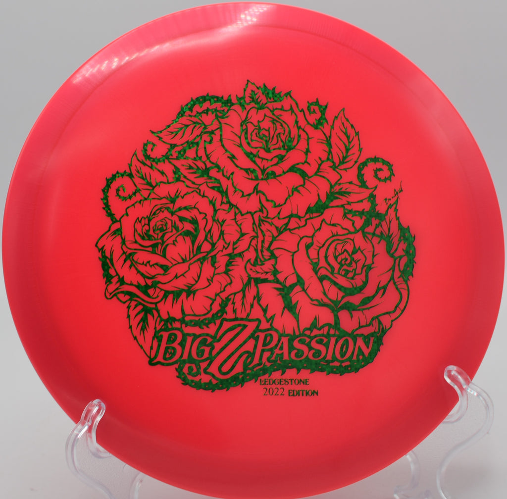 Z Passion landing softly near the basket on Hole 14 at Panther Creek Disc Golf Course, Springfield, Illinois.

