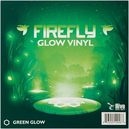 Hive Firefly Glow Vinyls green glow disc decal for Seattle glow disc golf players nationwide