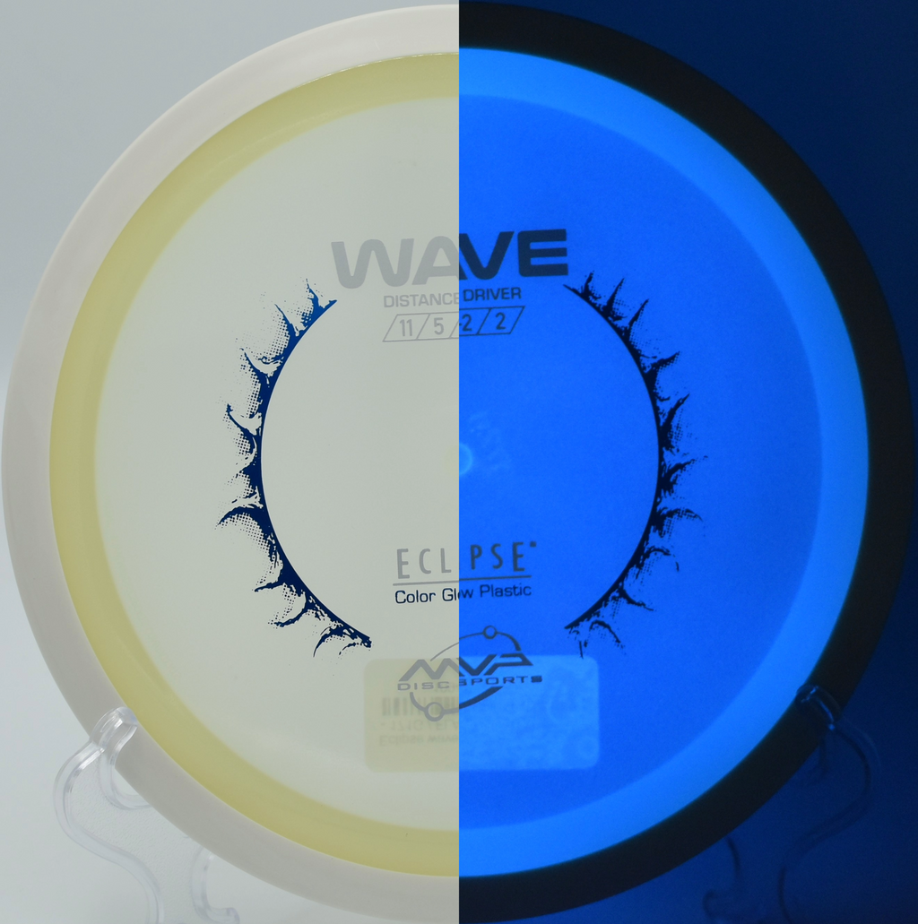 "MVP Eclipse Wave – Long-distance glow disc built for glide and shot shaping at Idlewild Disc Golf Course in Kentucky."

