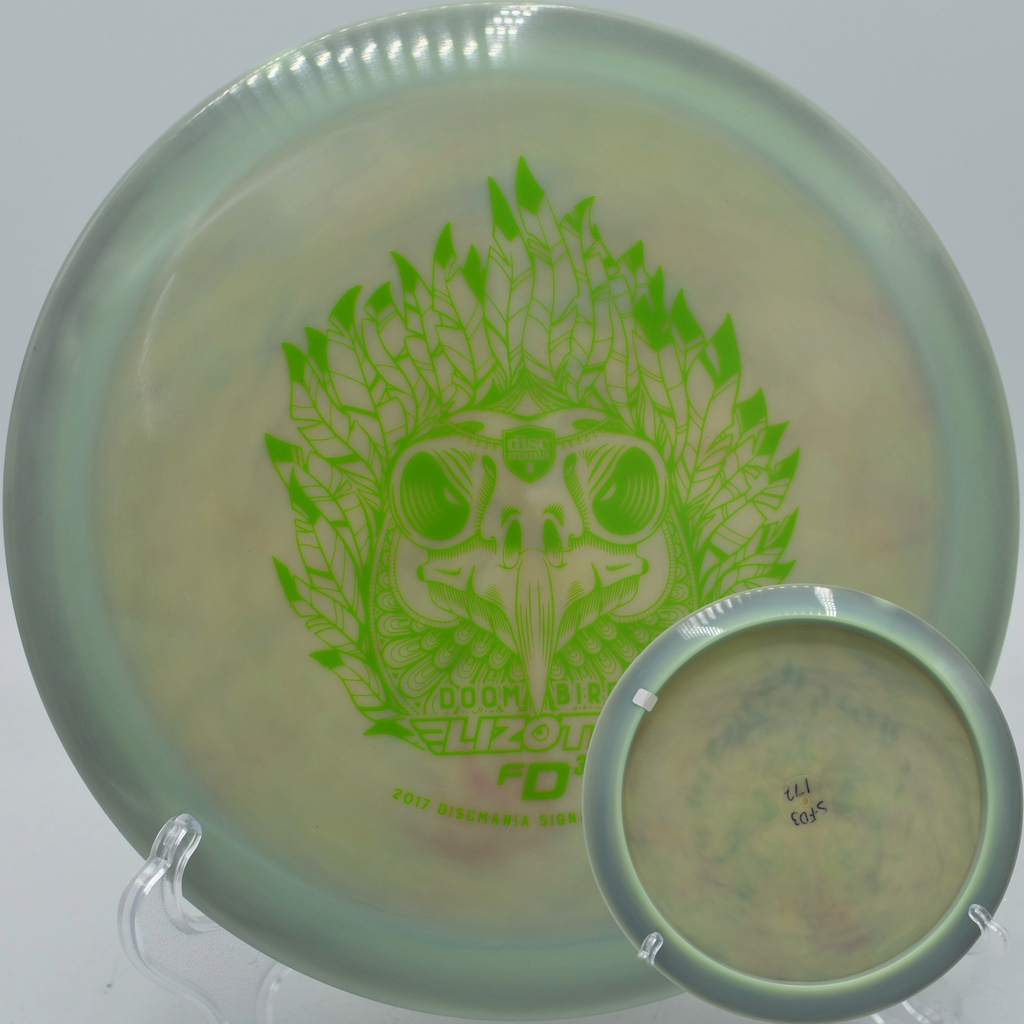 Doom Bird 1 PD launched on a full flex forehand through a tight fairway at Maple Hill DGC in Leicester, Massachusetts.

