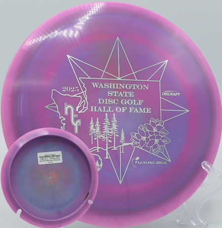 Discraft ESP Athena gliding straight through a tunnel shot at Idlewild Disc Golf Course in Burlington, Kentucky.

