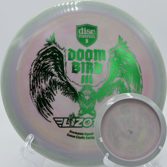 Doom Bird 3 PD smashing a flex forehand line through wooded lanes at Tyler State Park in Newtown, Pennsylvania.

