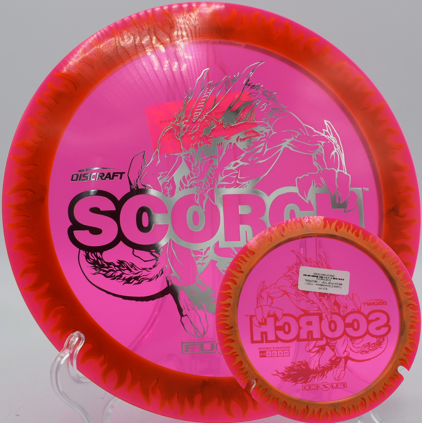 Discraft Scorchflame gliding over water hazard at Buffalo Trace Park in Palmyra, Indiana

