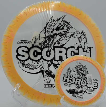 Neutral Scorchflame turning slowly through pine trees at Trophy Club DGC in Texas

