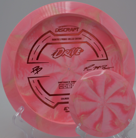 Special edition Pierce/McBeth ESP Drive photographed near basket five at Maple Hill DGC in Leicester, MA, ideal for controlled power lines.