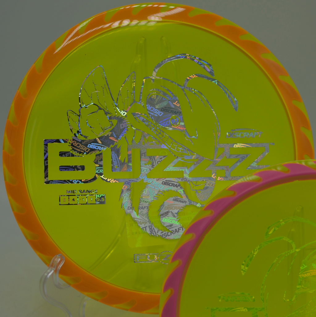 Discraft Fuzed Buzzzsaw launched on a smooth turnover at Borderland State Park Disc Golf Course in Easton, Massachusetts.