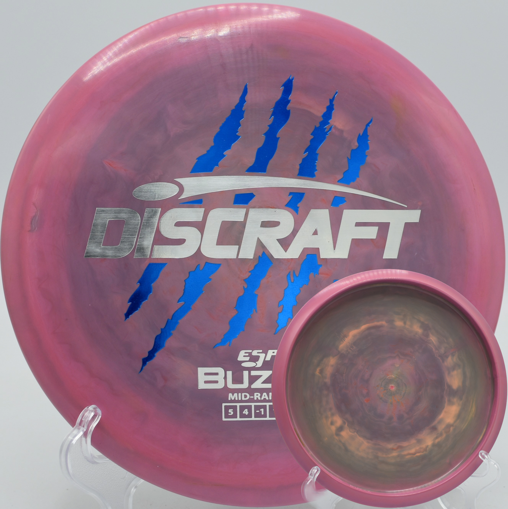 Z plastic 4 Claw Buzzz parked on a tight approach at Smugglers’ Notch Disc Golf Center in Jeffersonville, Vermont.