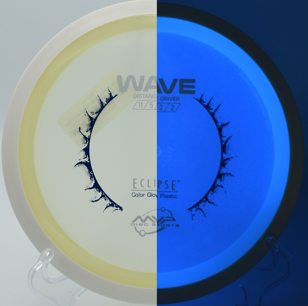 "MVP Eclipse Wave – Night round-ready driver for long turnovers at Brewster Ridge Disc Golf Course in Vermont."

