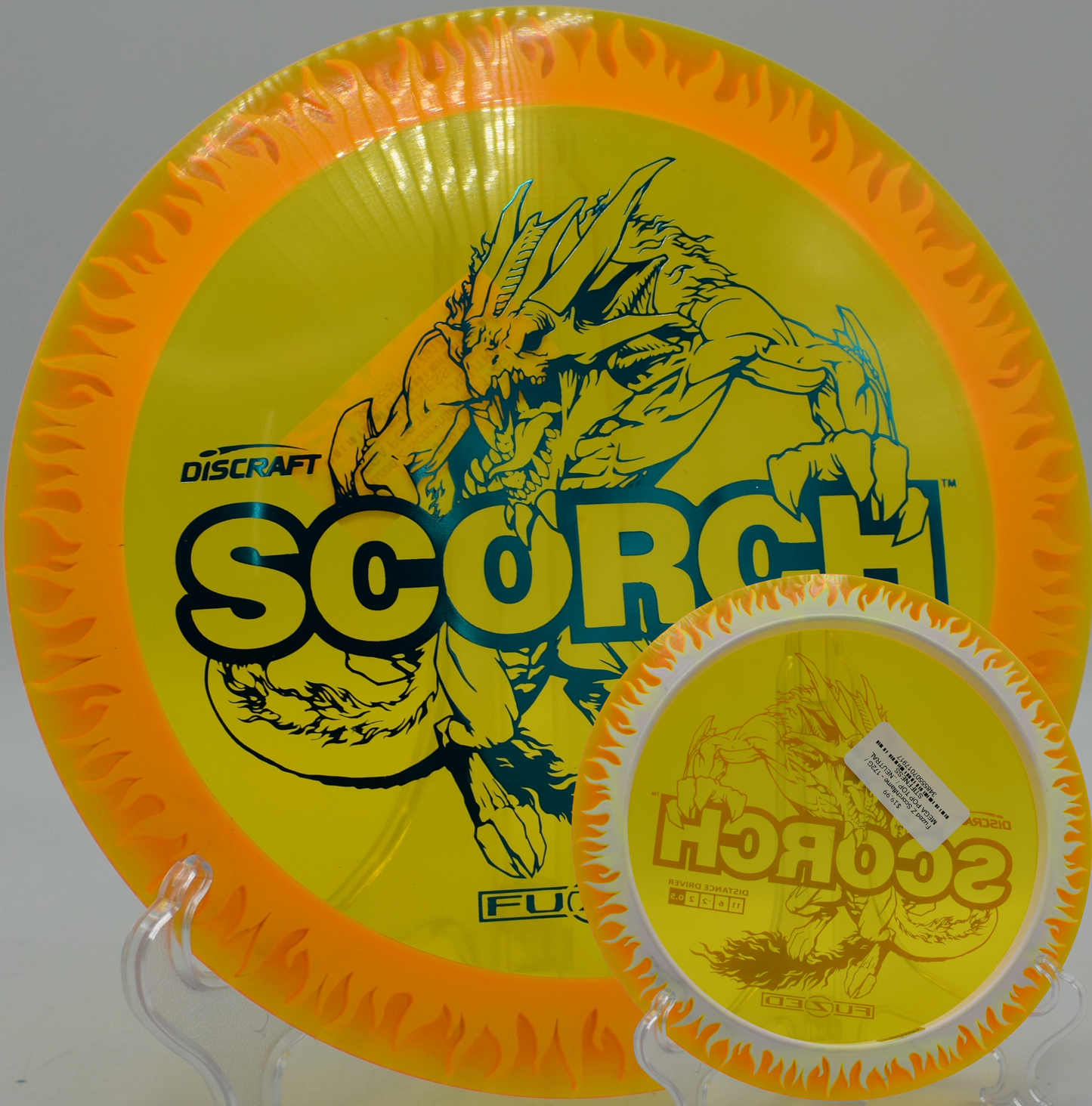 Discraft Scorchflame launching through tree gap at Leverich Park in Vancouver, Washington

