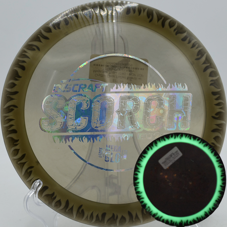 CryZtal Clear FuZed Scorch glowing with Mega Glo Rim at Cedar Hill Disc Golf Course, Nashville TN