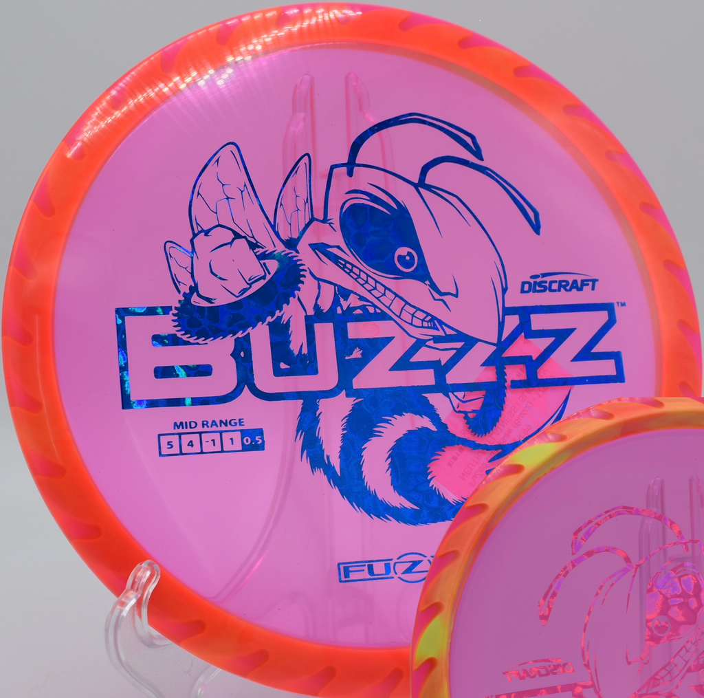 Buzzzsaw launched downhill at Lincoln Ridge Park in Independence, Kentucky, with high glide and dependable fade in Fuzed plastic.

