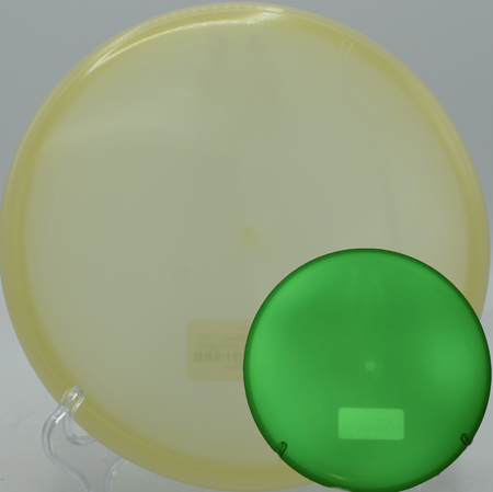 Player lining up a glow putt with the Total Eclipse Envy at Zephyrhills Disc Golf Course in Florida.

