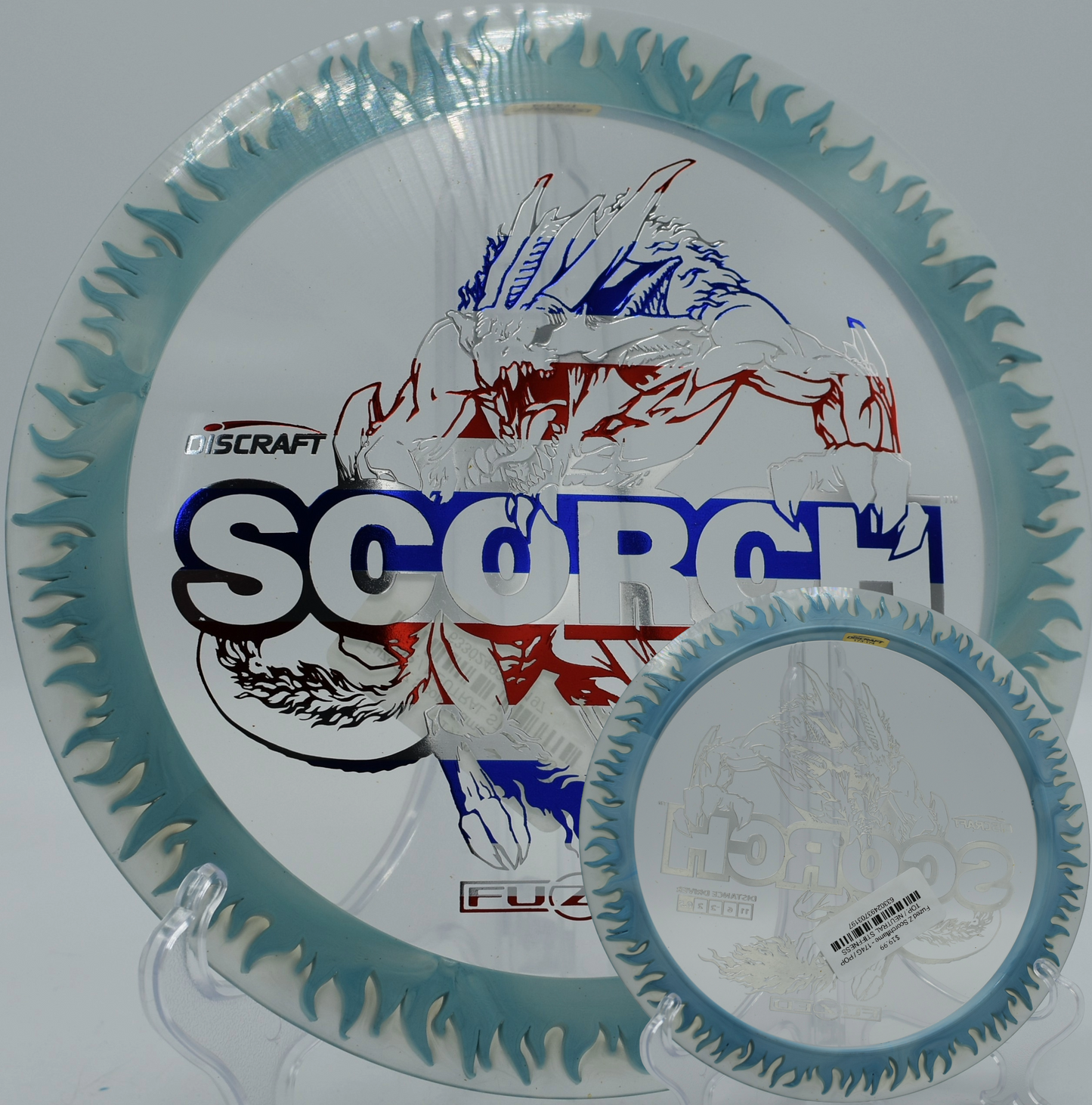 Discraft Scorchflame turnover line through woods at Walnut Creek Park in North Garden, Virginia

