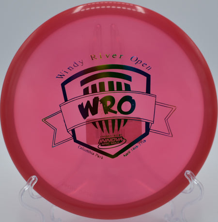 Champion RocX3 gliding toward the pin at West Park Disc Golf Course in Joliet, Illinois.

